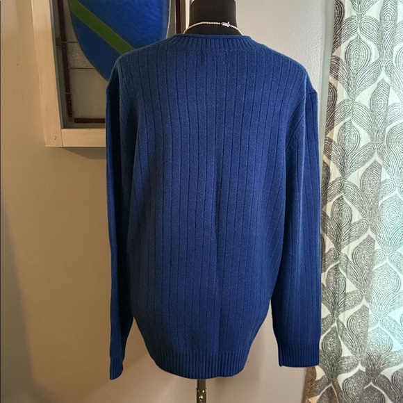 LL Bean Wool/ Cashmere Blend Rib Knit Crew Neck Sweater SZ Large - Picture 4 of 6